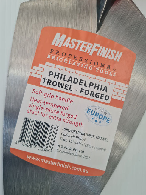 MASTER FINISH  - BRICK TROWEL  SOFT GRIP HANDLE